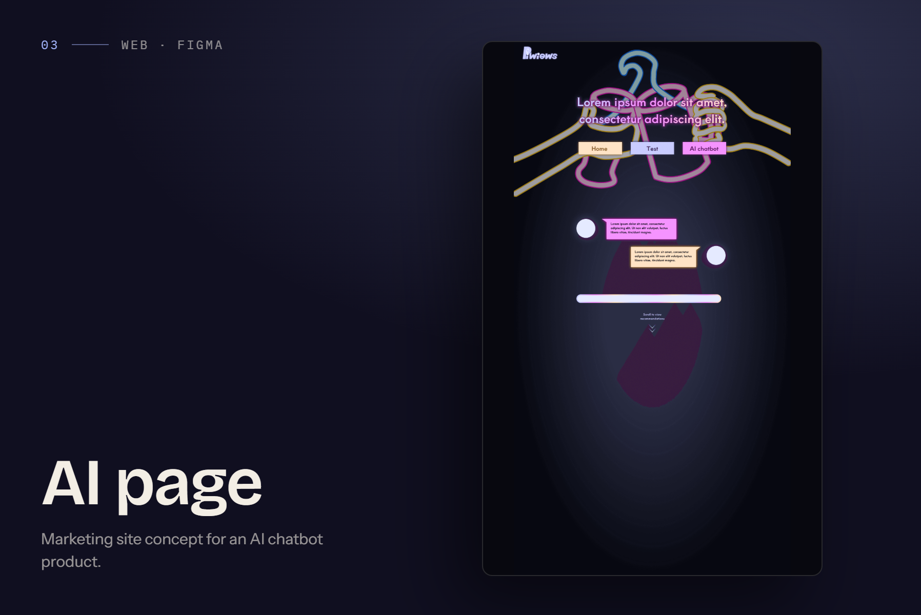 Chatbot site design